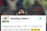Bangladesh player, Bangladesh player, happiness is this india lost in the semifinal mushfiqur rahim, Bangladesh player