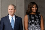 George W Bush and Michael Obama, Michael Obama, george w bush passing michael obama some candy is internet s new obsession, John mccain funeral