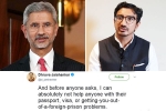 foreign minister, new minister of external affairs, new foreign minister s son dhruva jaishankar says he can t help with passport woes in cheeky tweet, Tsai