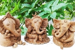 edo friendly Ganesha, how to make ganesh with clay soil, how to make eco friendly ganesh idol from clay at home, Ganesh idol