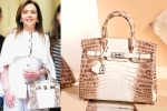 himalaya birkin bags, nita ambani's bag cost, nita ambani s crocodile skin handbag worth rs 2 6 cr studded with 240 diamonds goes viral, Handbags
