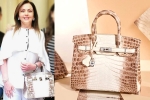 Nita Ambani's Crocodile Skin Handbag, himalaya birkin bags, nita ambani s crocodile skin handbag worth rs 2 6 cr studded with 240 diamonds goes viral, Nita ambani