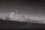 Cesar Kunikov visuals, Crimea's coast, ukraine drone damages russian landing ship, Caesar