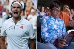 Indian origin boy reading book in Wimbledon 2019 Clash of Tennis, Indian origin boy reading book in Wimbledon 2019 Clash of Tennis, roger federer vs rafael nadal semi final indian origin boy seen engrossed in his book during wimbledon 2019 clash of tennis, Rafael nadal