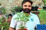 nri, nri, young nri entrepreneur returns to his native place with an intent to save water in gardening, Cow dung