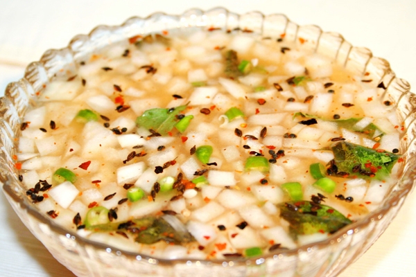 Summer special veg dish, Pachi pulusu!