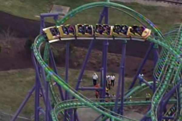 Two Dozens Of Riders Struck In Roller Coaster